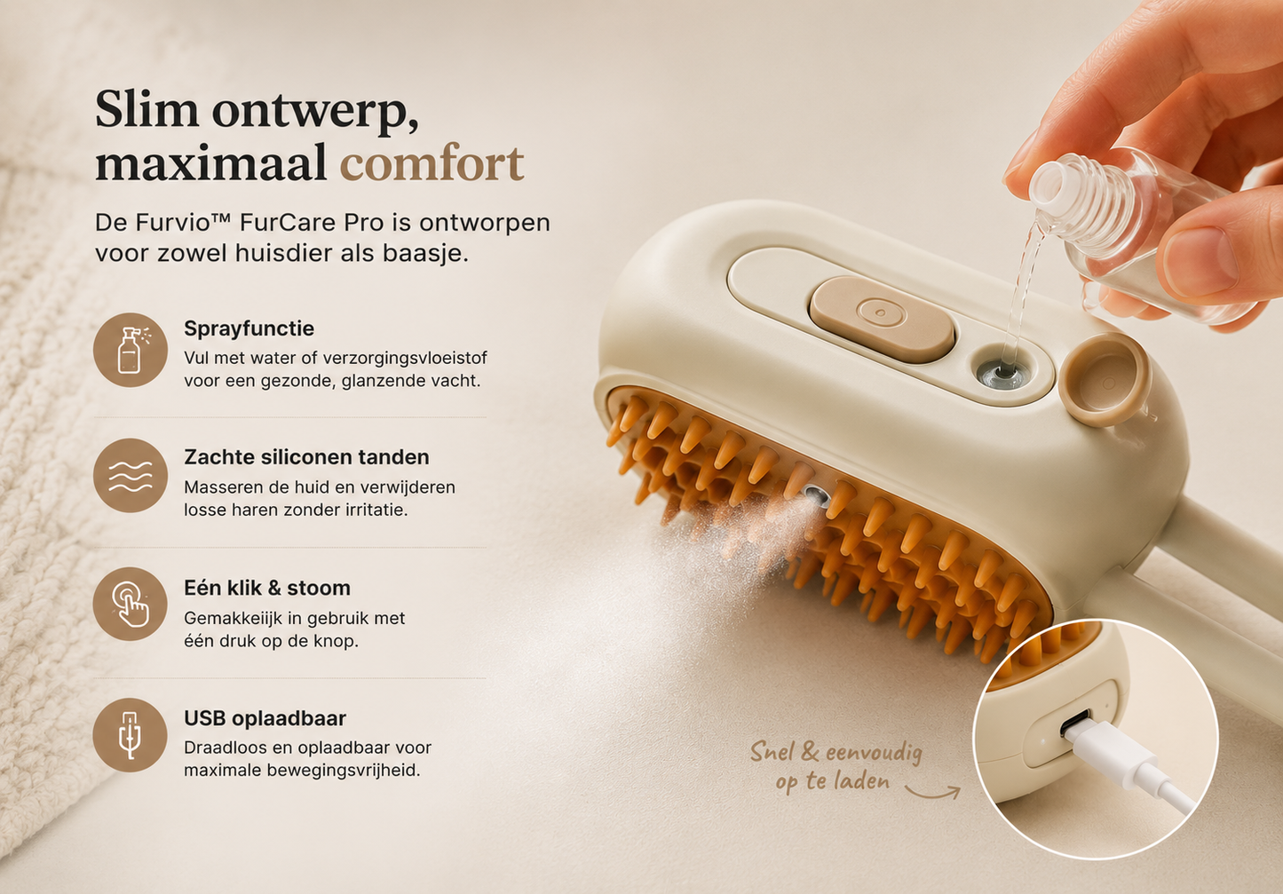 Furvio™ FurCare Pro | Removes Loose Hair & Tangles